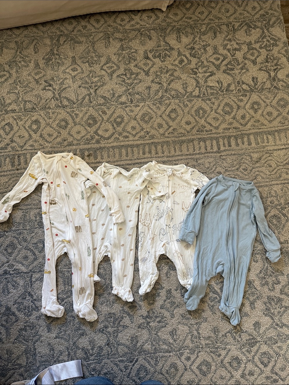 Bundle of Carters Purely Soft footies 3 months
